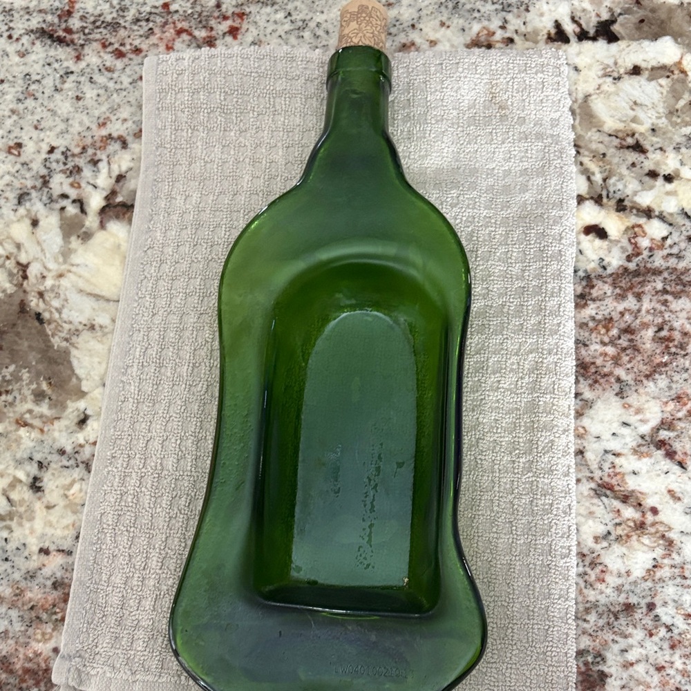 Green Glass Spoon Rest